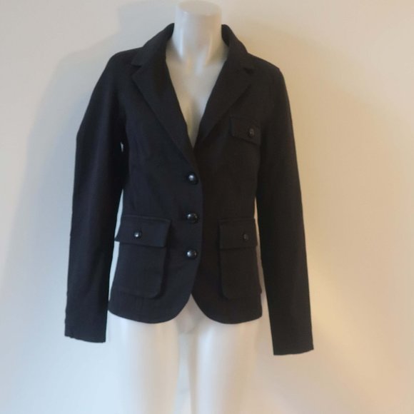 Womens Dickey Black Button Blazer Jacket S * - Picture 1 of 10